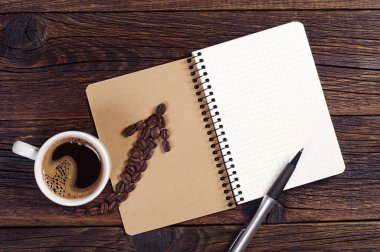 Not defteri ve kahve