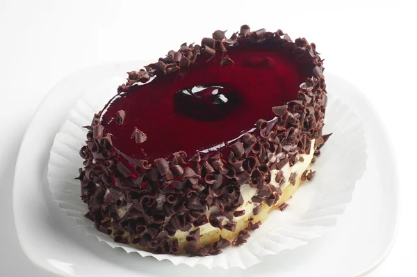 チョコレートとチェリー ケーキ — ストック写真