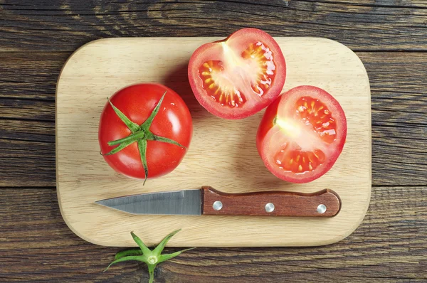 Red tomato slices — Stockfoto