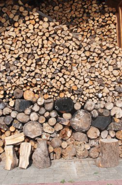 bir yığın yığın odun