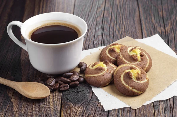 Kaffe med kakor — Stockfoto