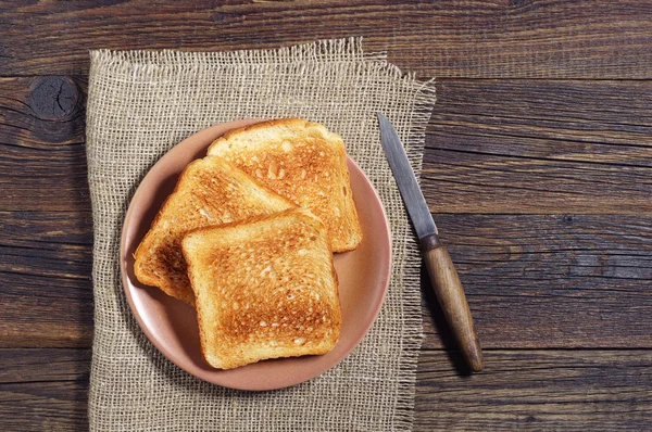 Fette di pane tostato — Foto Stock