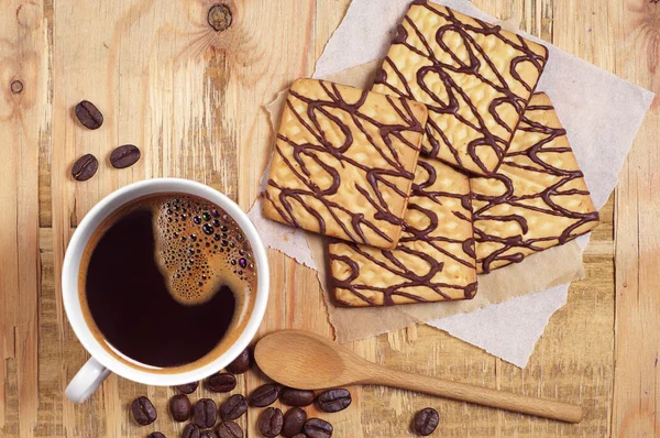 Cookies de chocolate com café — Fotografia de Stock