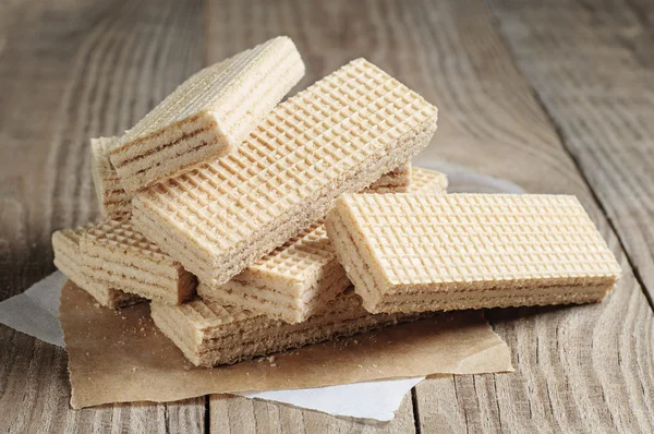 Leckere Waffelhaufen — Stockfoto