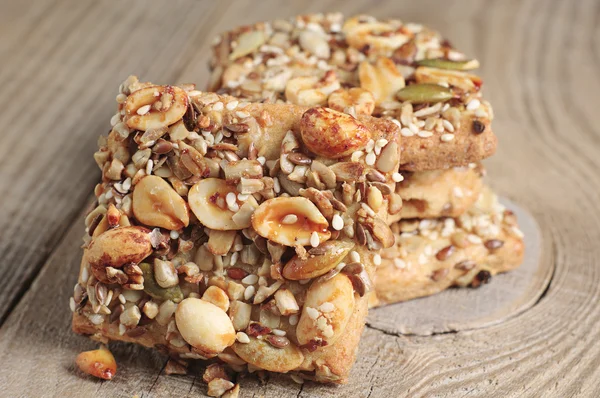 Cookies med nødder og frø - Stock-foto