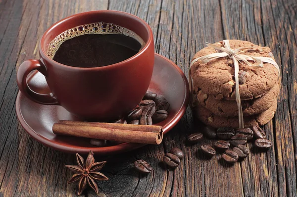 Biscoitos de café e chocolate — Fotografia de Stock