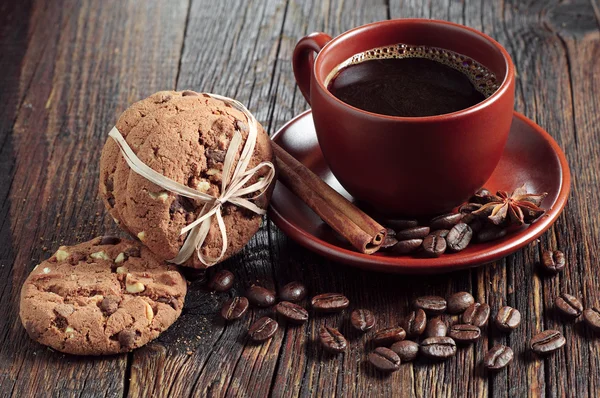 Coffee and chocolate cookies Stock Picture