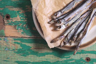 Tuzlu capelin kurutulmuş