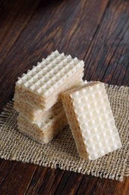 Yığın gofret masada