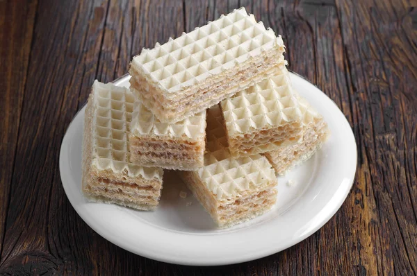 Wafer in Platte — Stockfoto