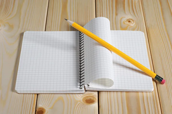 Notepad with a pencil — Stock Photo, Image