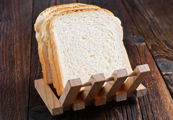 Sneetjes toast brood — Stockfoto