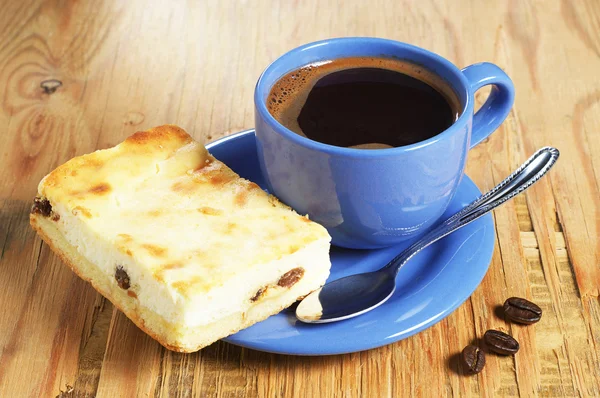Caffè con cheesecake — Foto Stock