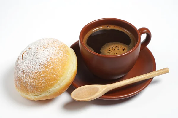 Tatlı çörek ile kahve — Stok fotoğraf