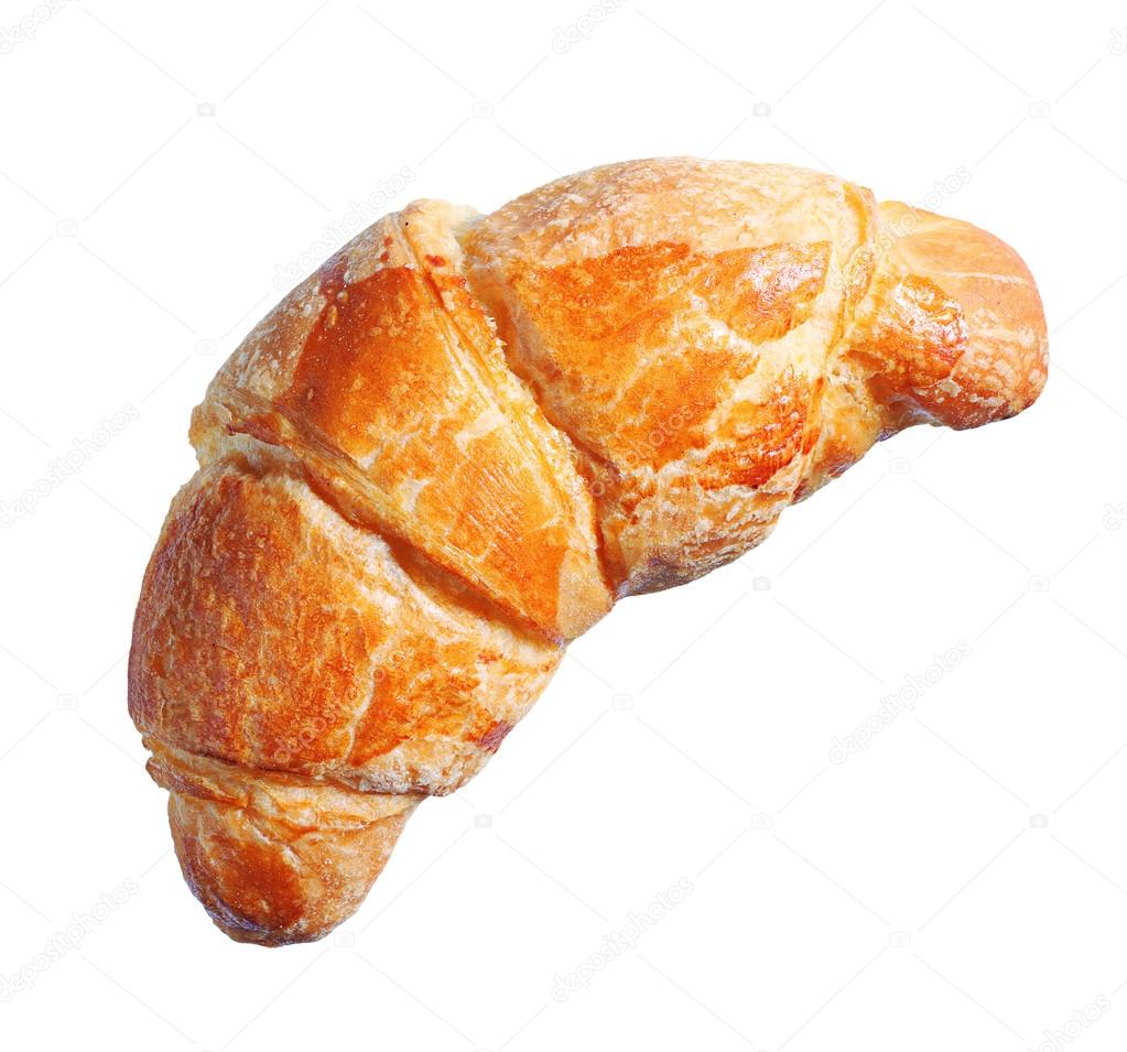 Croissant isolated closeup