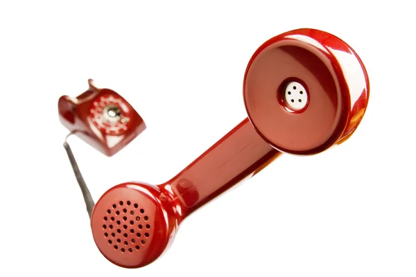 Red retro phone — Stock Photo, Image