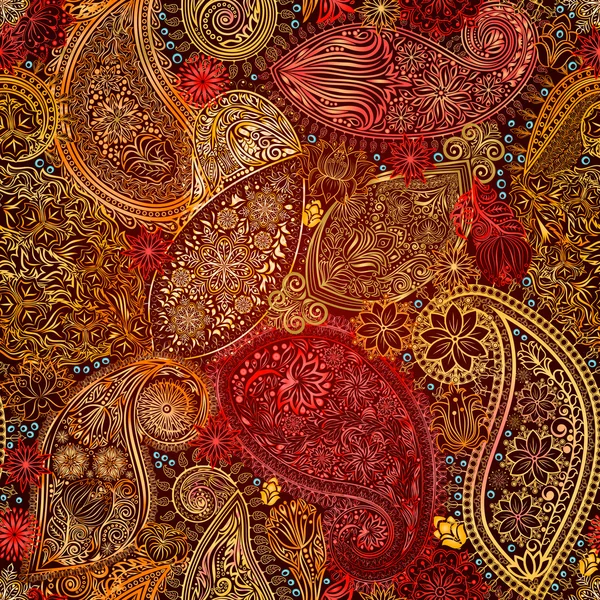 Εκλεκτής ποιότητας floral μοτίβο Paisley εθνοτικές ομοιογενές φόντο. Διάνυσμα Αρχείου