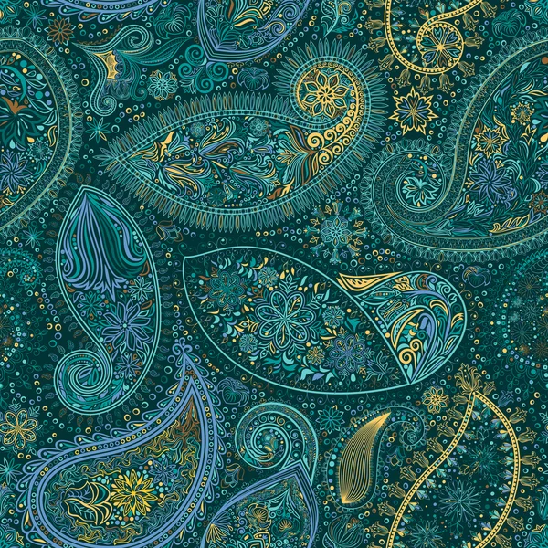 Paisley vintage çiçek motifi etnik sorunsuz arka plan. 