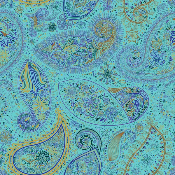 Paisley vintage motif floral ethnique fond sans couture . — Image vectorielle