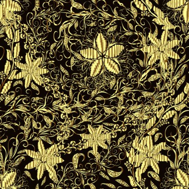 Sorunsuz arka plan damask deseni. 