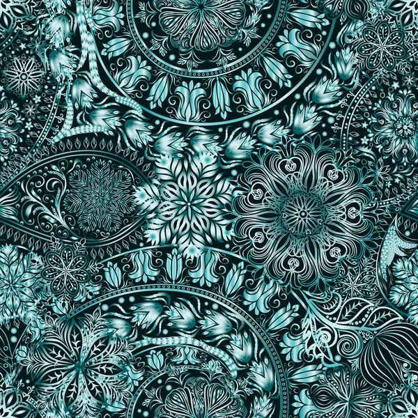 Paisley Vintage floralen Motiv ethnischen nahtlosen Hintergrund. — Stockvektor