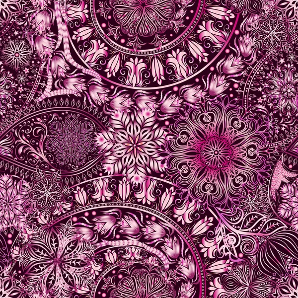 Paisley vintage floral motivo étnico sem costura fundo . — Vetor de Stock