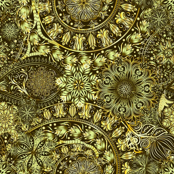 Paisley vintage motivo floral étnico sin costuras fondo . — Archivo Imágenes Vectoriales