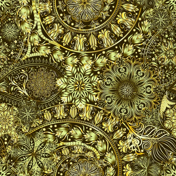 Paisley vintage motivo floral étnico sin costuras fondo . — Vector de stock