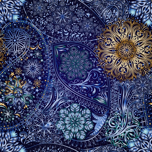 Paisley vintage çiçek motifi etnik sorunsuz arka plan. 