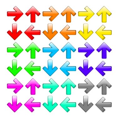 Web için renkli OK düğme kümesi.