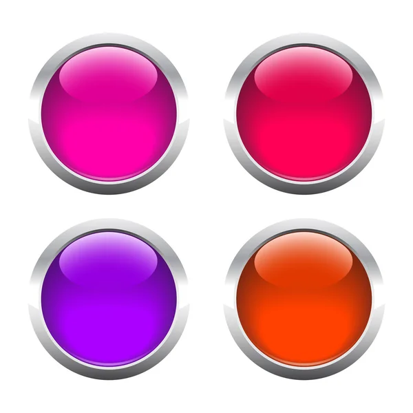 Conjunto de botones multicolores para web . — Archivo Imágenes Vectoriales