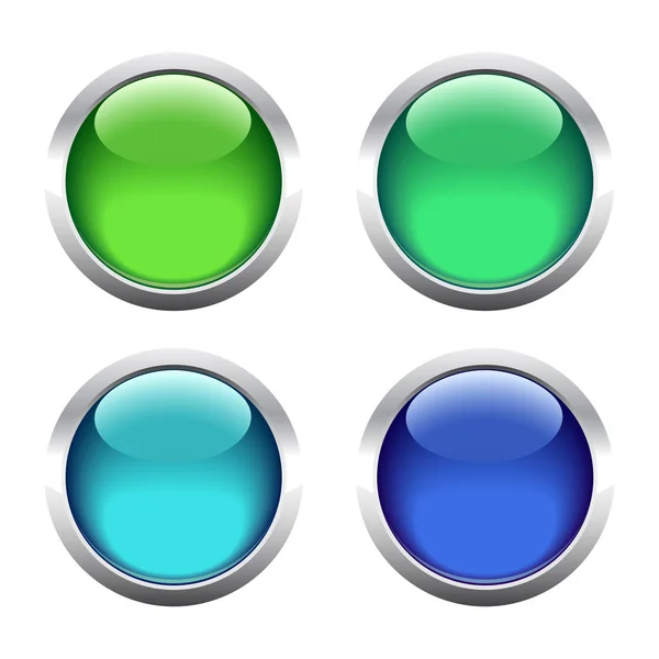 Set of multicolored buttons for web. — Stock Vector
