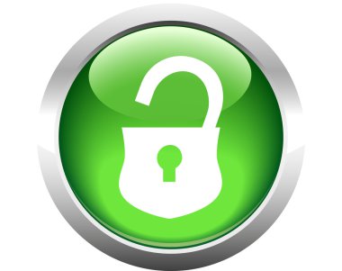 Web için açılan Kilit düğmesi.