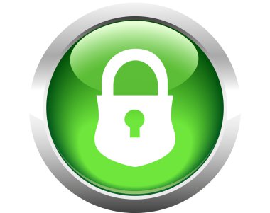 Web için kapalı kilit düğmesi.