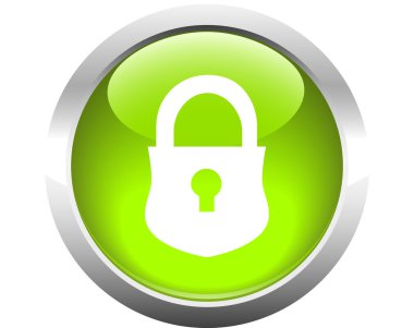 Web için kapalı kilit düğmesi.