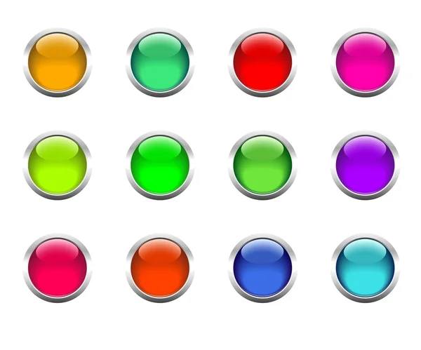 Conjunto de botones de colores para web . — Archivo Imágenes Vectoriales