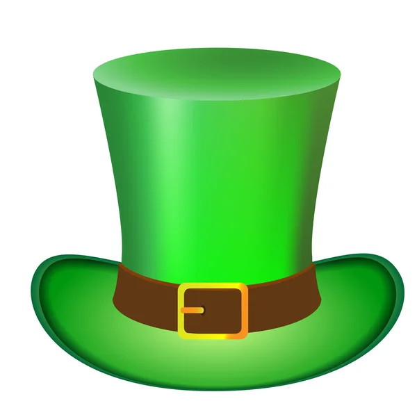 Single green cylinder leprechaun. — Stock Vector