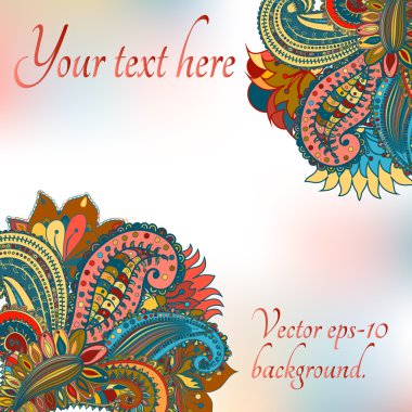 Etnik süsleme davetiye.