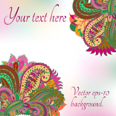 Etnik süsleme davetiye.