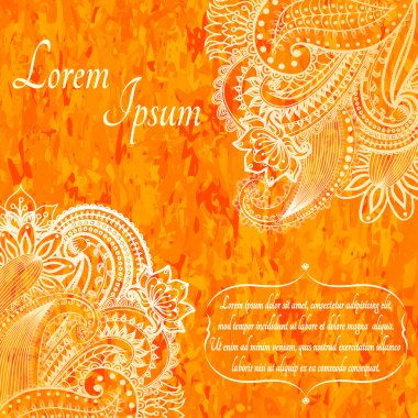 Etnik süsleme davetiye.