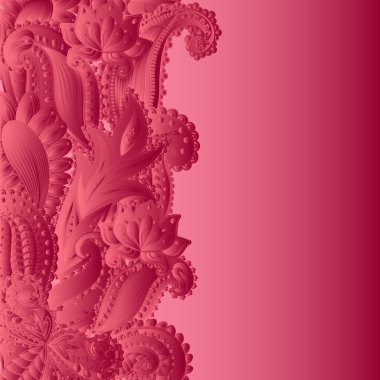 Vintage çiçek motifi arka plan. Etnik süsleme davetiye suluboya dokular üzerinde.