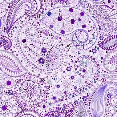 Vintage çiçek motifi etnik sorunsuz arka plan.