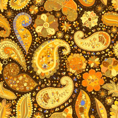 Vintage çiçek motifi etnik sorunsuz arka plan.