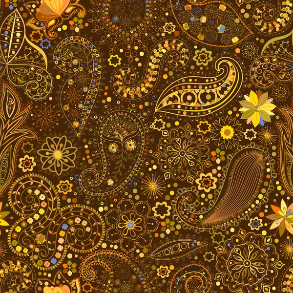 Vintage motif floral ethnique fond sans couture . — Image vectorielle