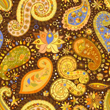 Vintage çiçek motifi etnik sorunsuz arka plan.