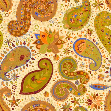 Vintage çiçek motifi etnik sorunsuz arka plan.