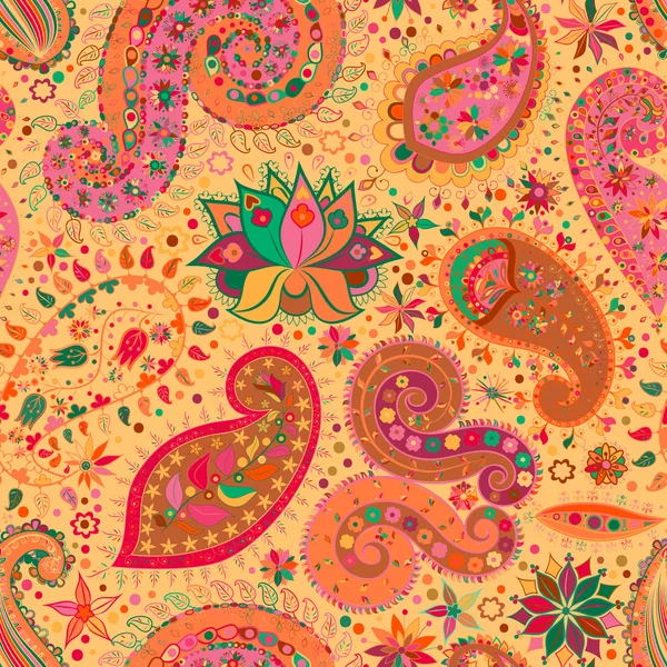 Vintage floralen Motiv ethnischen nahtlosen Hintergrund. — Stockvektor