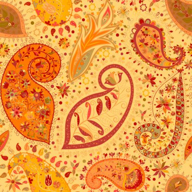 Vintage çiçek motifi etnik sorunsuz arka plan.