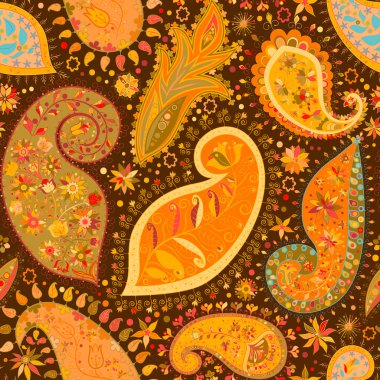 Vintage çiçek motifi etnik sorunsuz arka plan.