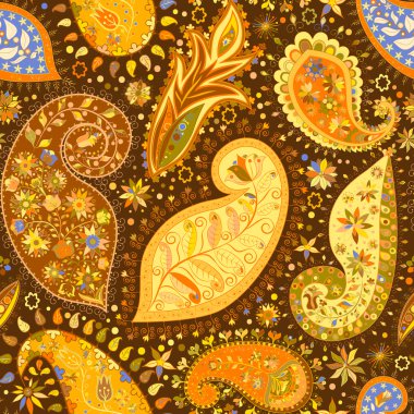 Vintage çiçek motifi etnik sorunsuz arka plan.